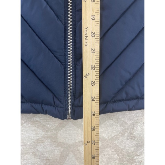 Tommy Hilfiger Women Quilted Puffer Vest Colorblock Full Zip Navy Red Gray Large - Picture 4 of 8